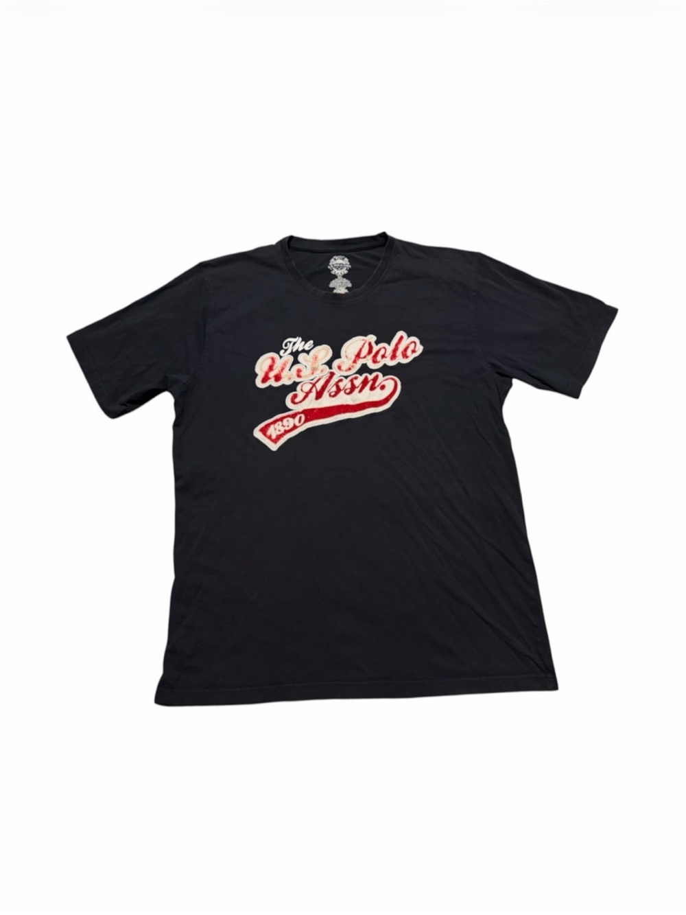 U.S. Polo Assn. Black Short Sleeve Graphic Tee with Red and White Script